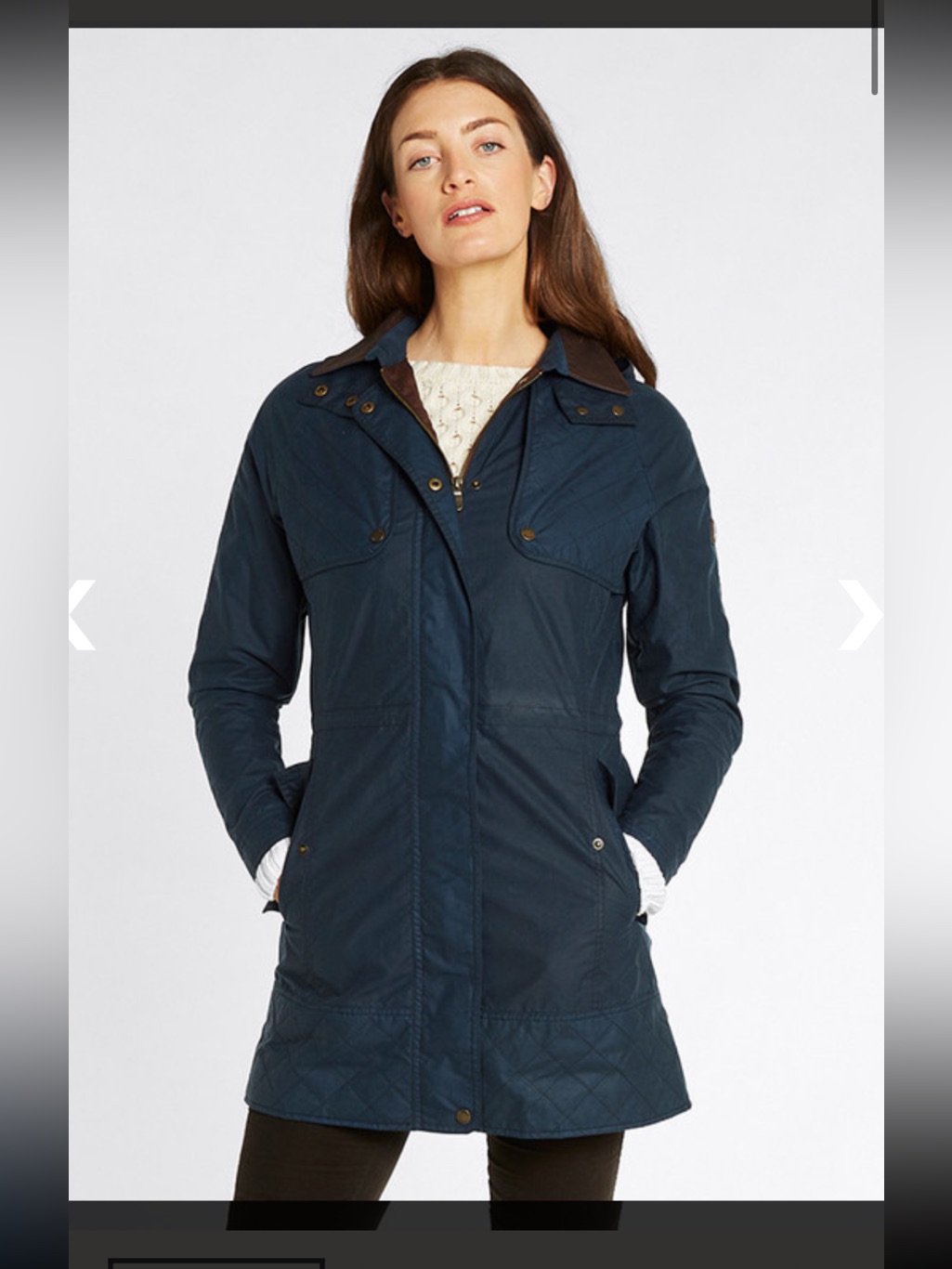 Nwt Dubarry Of Ireland Radford Blue Waxed Cotton Jacket 36 Us 6 Sm Light Spots